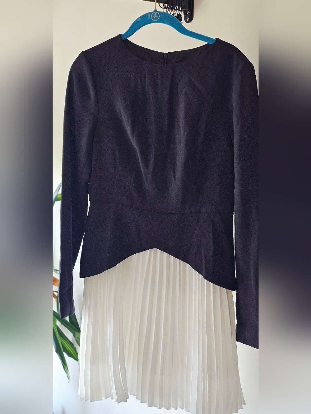 Commense Dress Black Top And Cream Skirt.